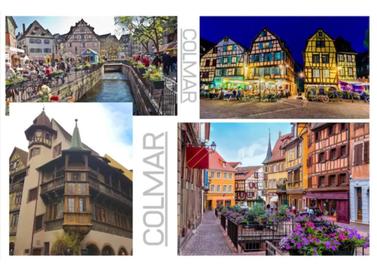 Colmar Appt familial à 3 min du centre - parking gratuit - Une chambre et 5 pers Esterno foto